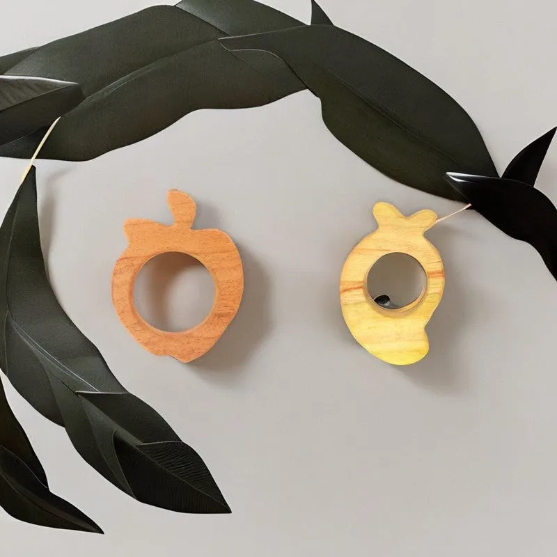 Apple and Mango Shaped Neem Wood Teethers